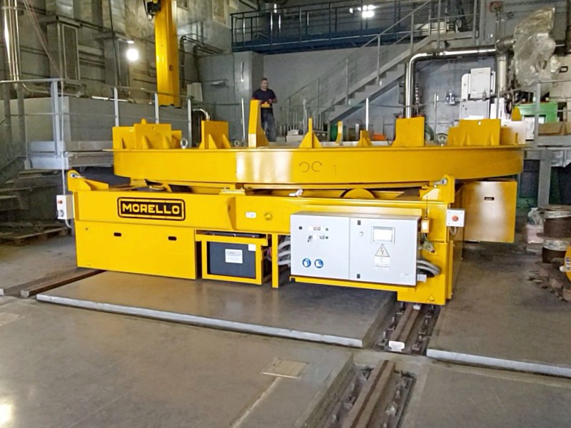 130 t - Rail cart for nuclear decomissioning with rotating platform on top - SBA 130 t - Rail cart for nuclear decomissioning with rotating platform on top - SBA