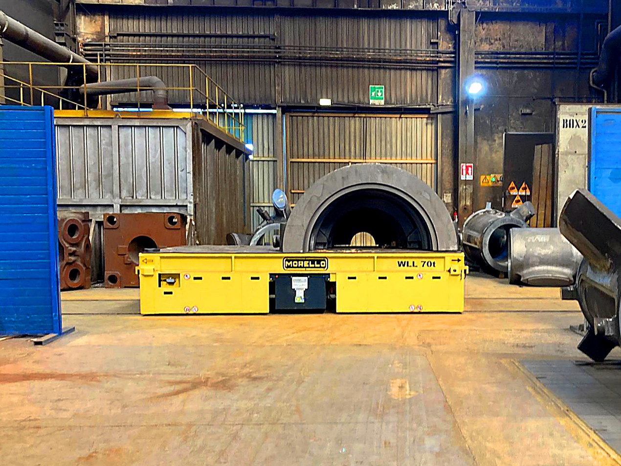 70 t - Rail cart for foundries - RAIL GUIDED TROLLEY 70 t - Rail cart for foundries - RAIL GUIDED TROLLEY