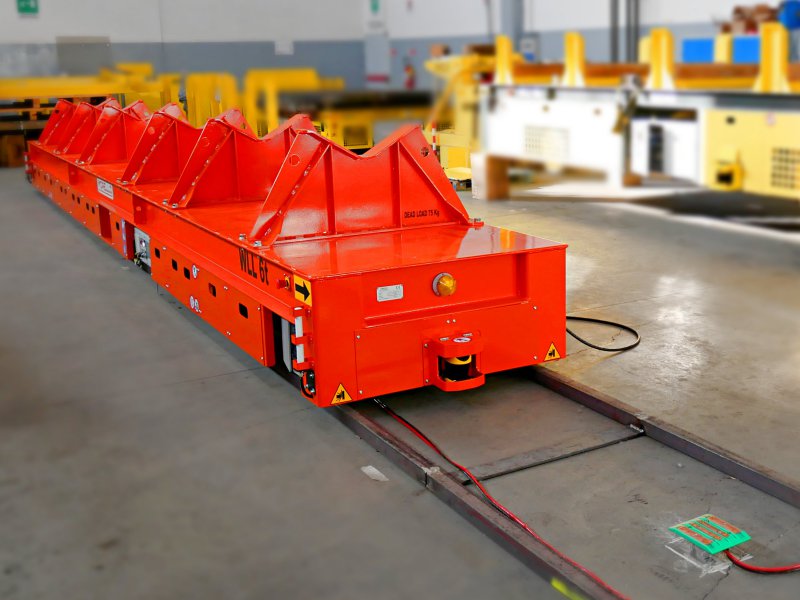 BATTERY POWERED AUTOMATIC TRANSFER CAR FOR STEEL PIPES - 13000 LBS BATTERY POWERED AUTOMATIC TRANSFER CAR FOR STEEL PIPES - 13000 LBS